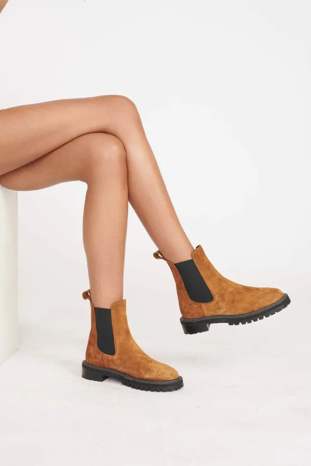 STAUD DUTCH BOOT Tan Women Boots STAUD DUTCH BOOT Tan Women Boots