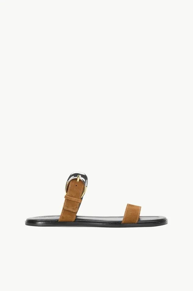 STAUD HARLOW FLAT SANDAL Tan Women Swim