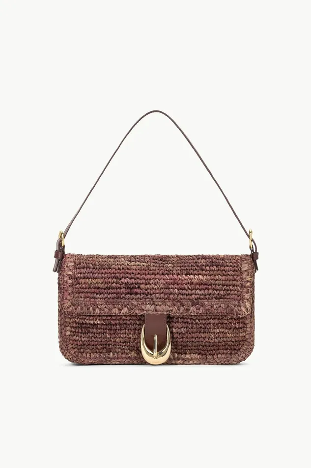 STAUD HARLOW RAFFIA BAG Mahogany Women Swim