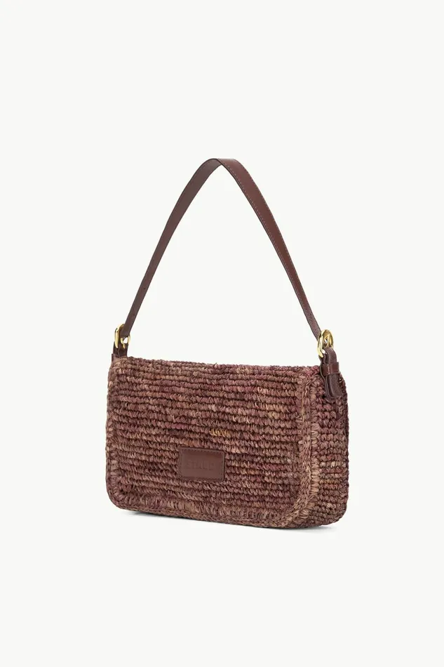 STAUD HARLOW RAFFIA BAG Mahogany Women Swim STAUD HARLOW RAFFIA BAG Mahogany Women Swim