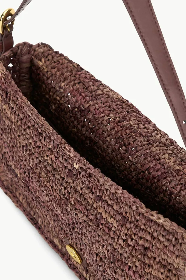 STAUD HARLOW RAFFIA BAG Mahogany Women Swim STAUD HARLOW RAFFIA BAG Mahogany Women Swim
