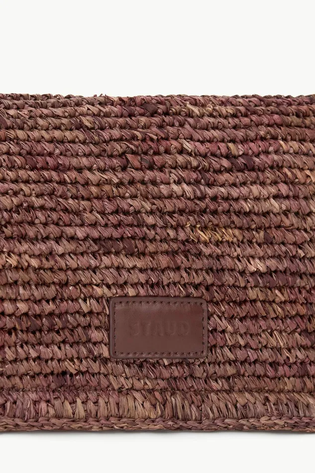 STAUD HARLOW RAFFIA BAG Mahogany Women Swim STAUD HARLOW RAFFIA BAG Mahogany Women Swim