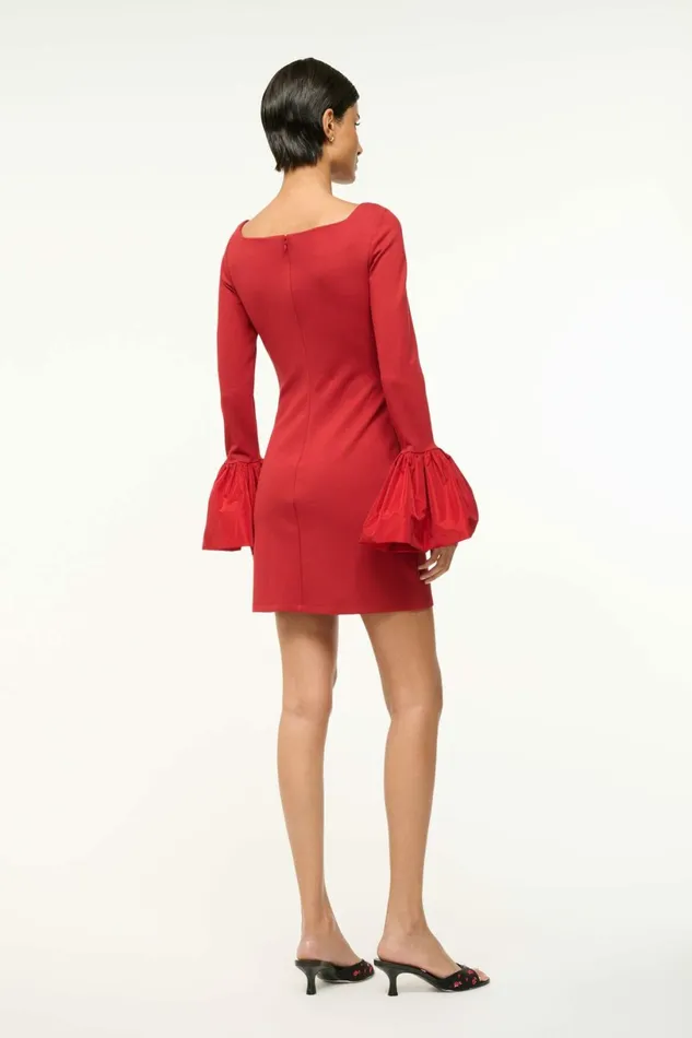 STAUD HAWTHORNE DRESS Rouge Women Dresses STAUD HAWTHORNE DRESS Rouge Women Dresses