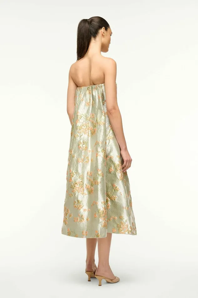 STAUD KENNEDY DRESS Metallic Bloom Women Dresses STAUD KENNEDY DRESS Metallic Bloom Women Dresses