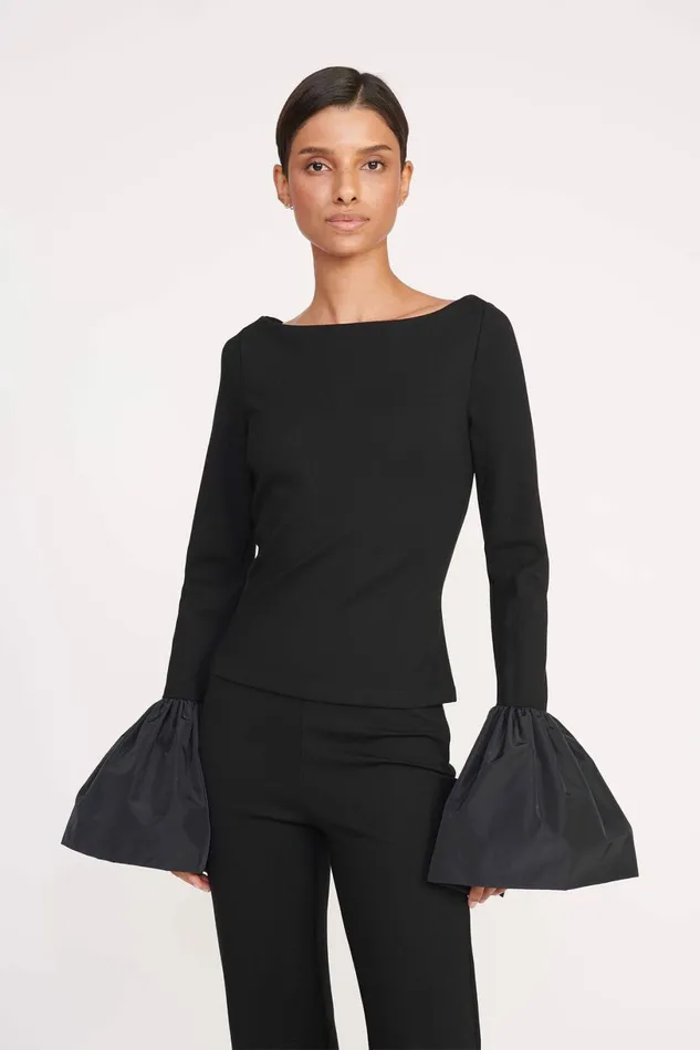 STAUD PAIGE TOP Black Women Tops