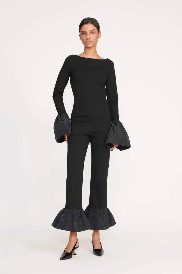 STAUD PAIGE TOP Black Women Tops