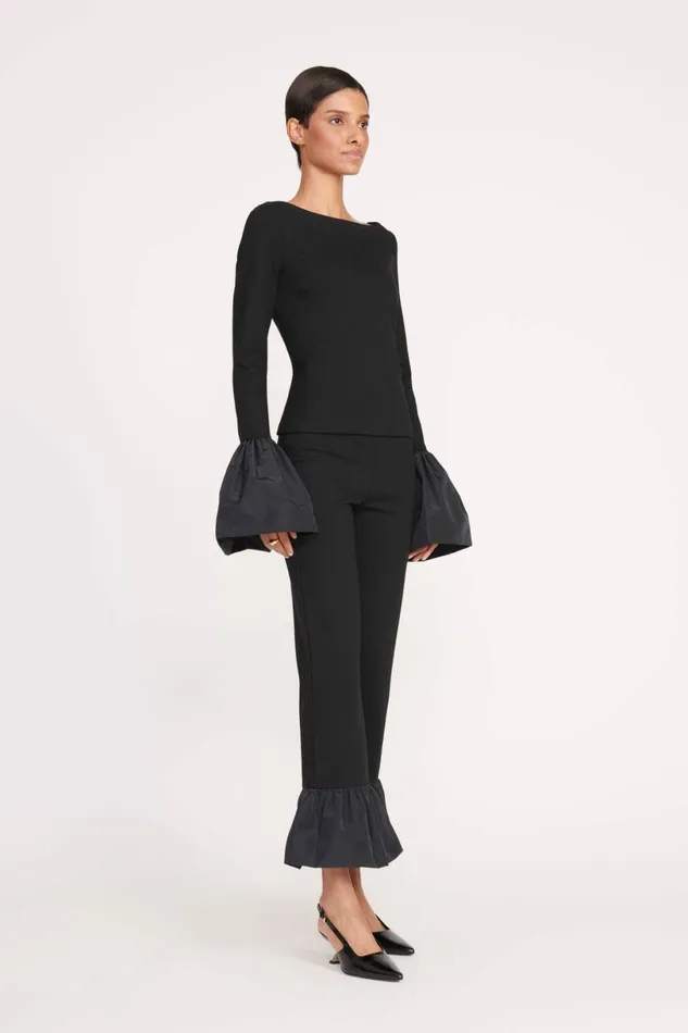 STAUD PAIGE TOP Black Women Tops