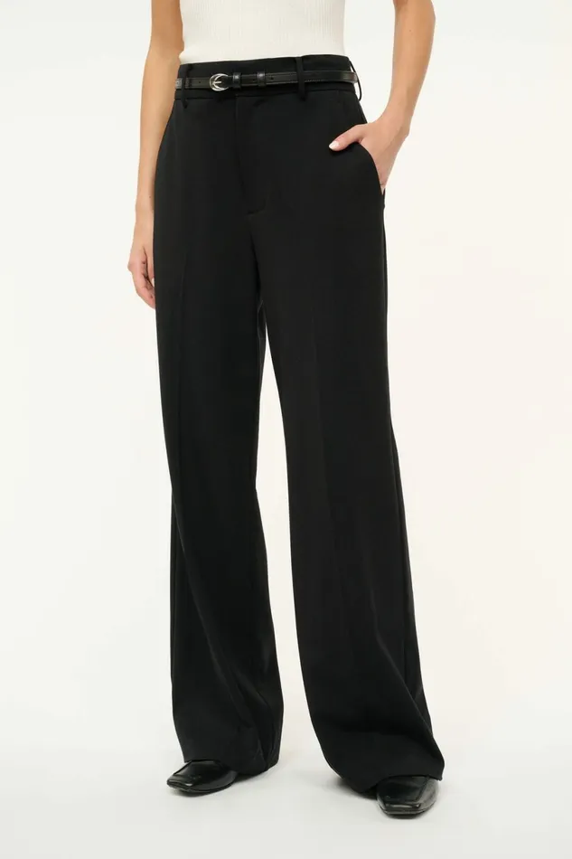 STAUD PRINCE SUITING PANT Black Women Pants and Shorts STAUD PRINCE SUITING PANT Black Women Pants and Shorts