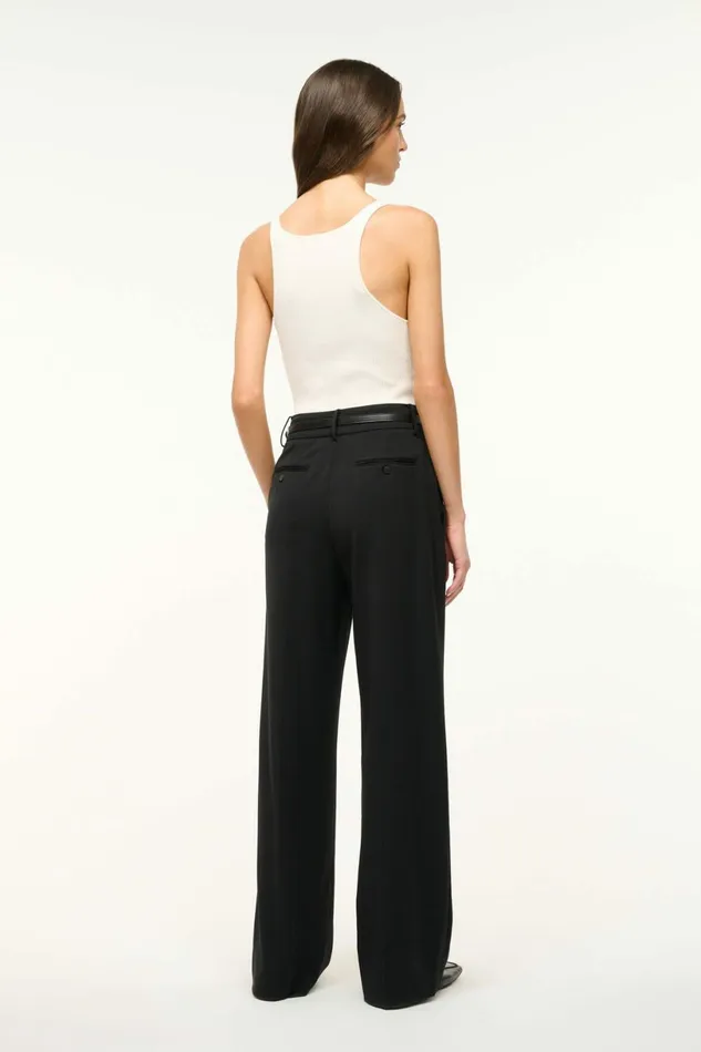 STAUD PRINCE SUITING PANT Black Women Pants and Shorts STAUD PRINCE SUITING PANT Black Women Pants and Shorts