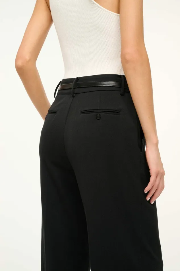 STAUD PRINCE SUITING PANT Black Women Pants and Shorts STAUD PRINCE SUITING PANT Black Women Pants and Shorts