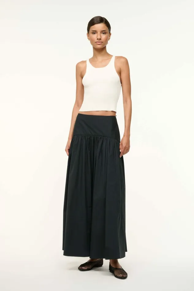 STAUD PROCIDA SKIRT Black Women Skirts