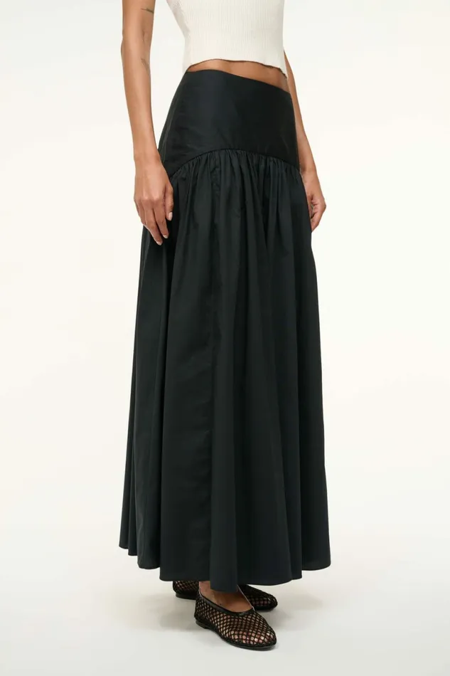 STAUD PROCIDA SKIRT Black Women Skirts STAUD PROCIDA SKIRT Black Women Skirts