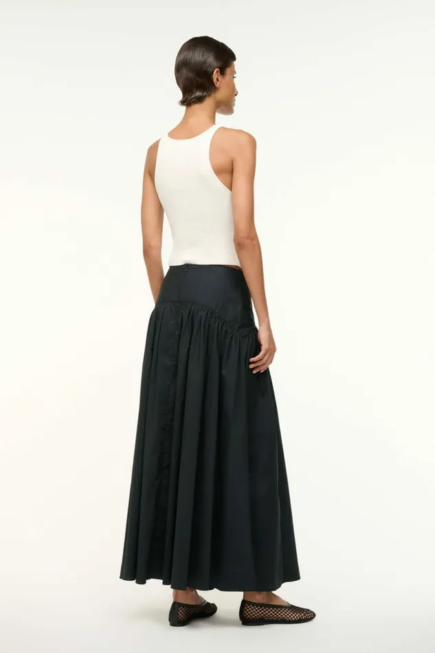 STAUD PROCIDA SKIRT Black Women Skirts STAUD PROCIDA SKIRT Black Women Skirts