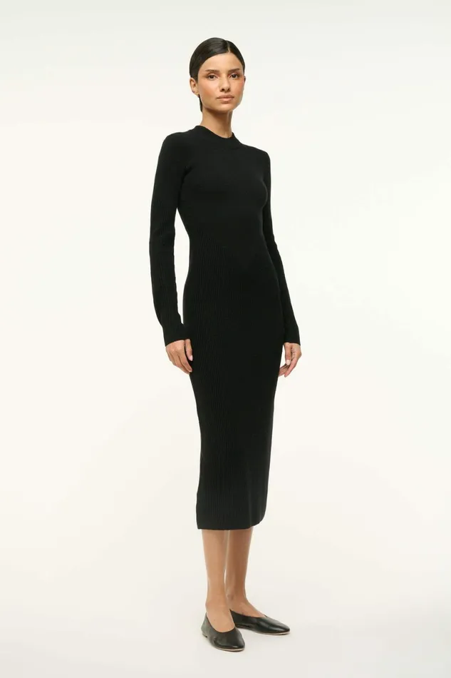 STAUD RAMONA DRESS Black Women Dresses STAUD RAMONA DRESS Black Women Dresses