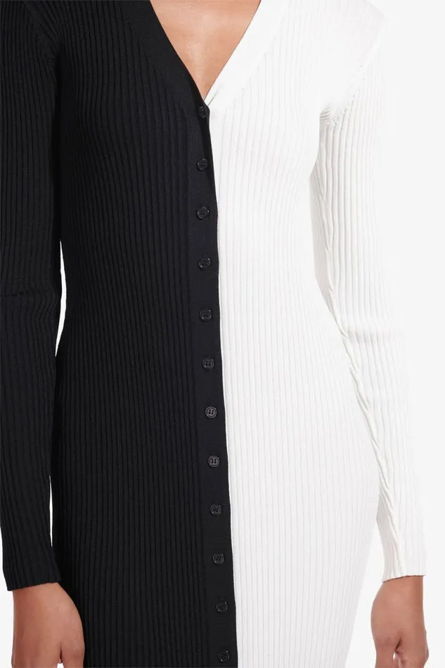 STAUD SHOKO SWEATER Black White Women Dresses STAUD SHOKO SWEATER Black White Women Dresses