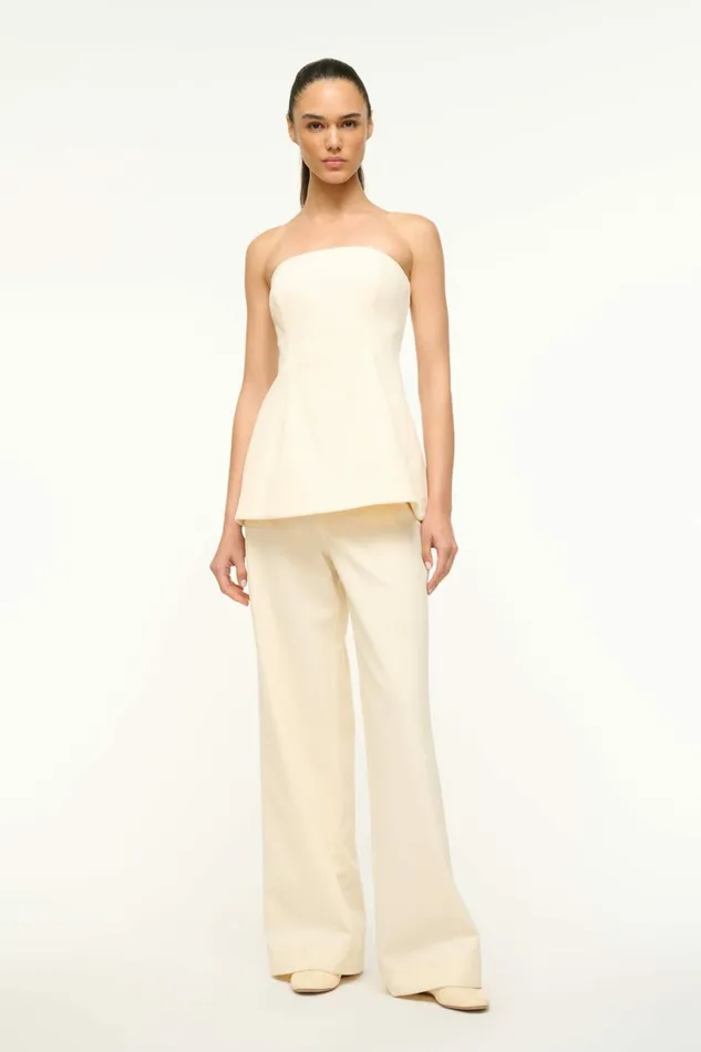 STAUD SILVIA TOP Ecru Women Tops