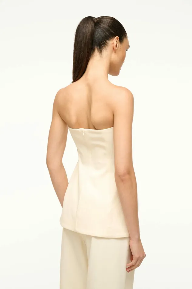 STAUD SILVIA TOP Ecru Women Tops