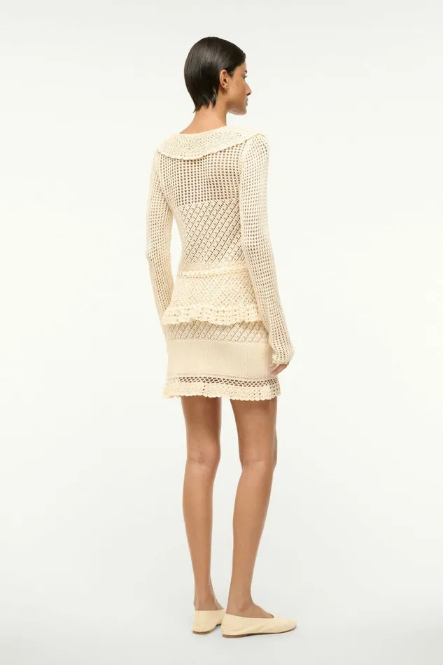 STAUD VIENNA SWEATER Ecru Women Sweaters