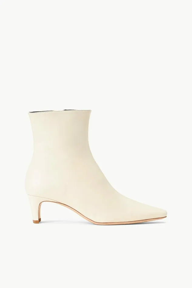 STAUD WALLY ANKLE BOOT Cream Women Boots