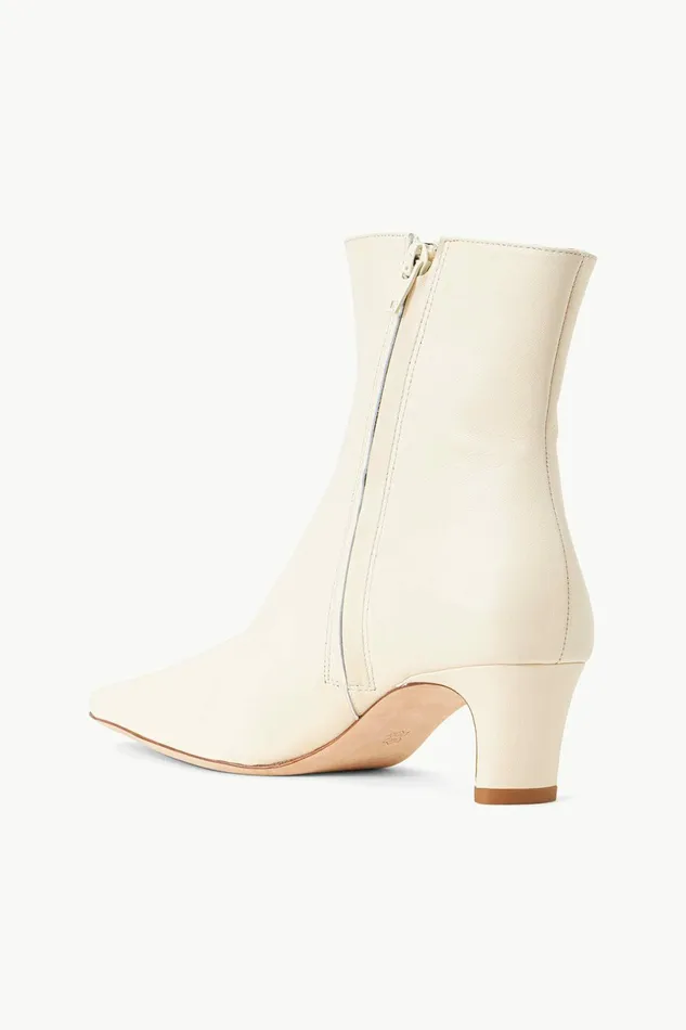 STAUD WALLY ANKLE BOOT Cream Women Boots