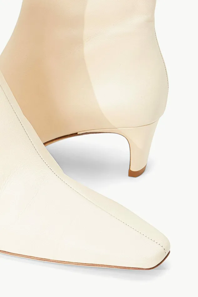 STAUD WALLY ANKLE BOOT Cream Women Boots