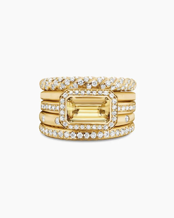 Stax Statement Ring In 18K Yellow Gold With Diamonds 22mm Women David Yurman Statement Stax Statement Ring In 18K Yellow Gold With Diamonds 22mm Women David Yurman Statement