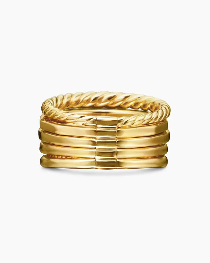 Stax Statement Ring In 18K Yellow Gold With Diamonds 22mm Women David Yurman Statement Stax Statement Ring In 18K Yellow Gold With Diamonds 22mm Women David Yurman Statement