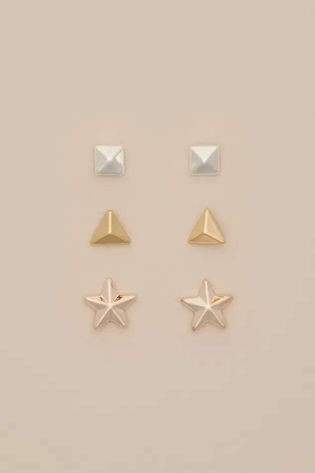 Stud Earring Set Two Tone Women Lucky Brand Jewelry