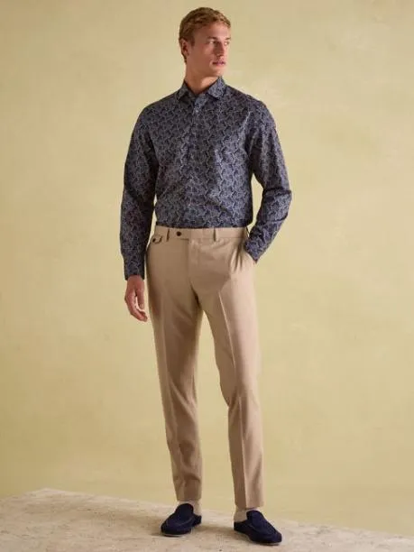 Suits and Tailoring Men Joules Tan Brown Slim Fit Flannel Suit Trousers