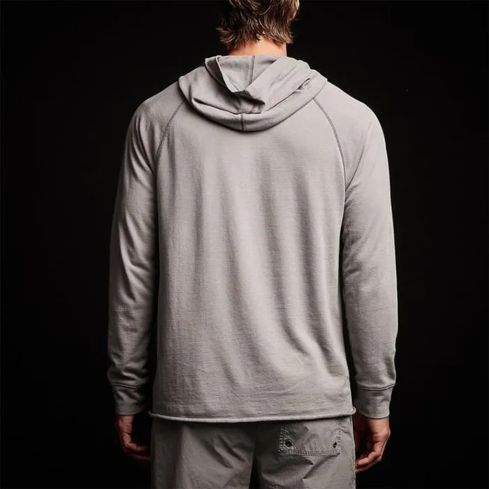 Sweat TopsBottoms Men James Perse Crisp Cotton Terry Hoodie Silver Grey
