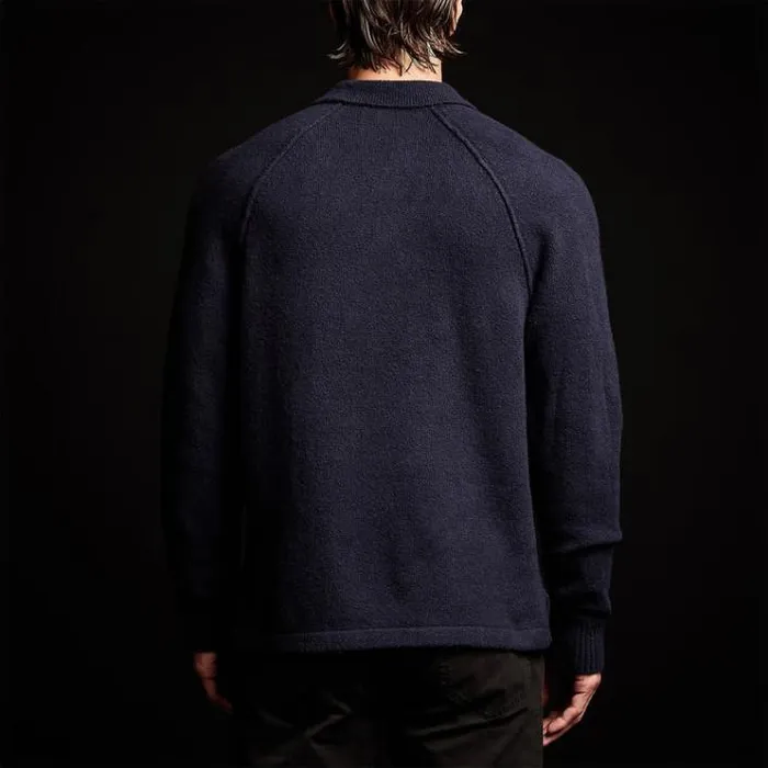 Sweaters Men James Perse Bayshore Cashmere Polo Navy