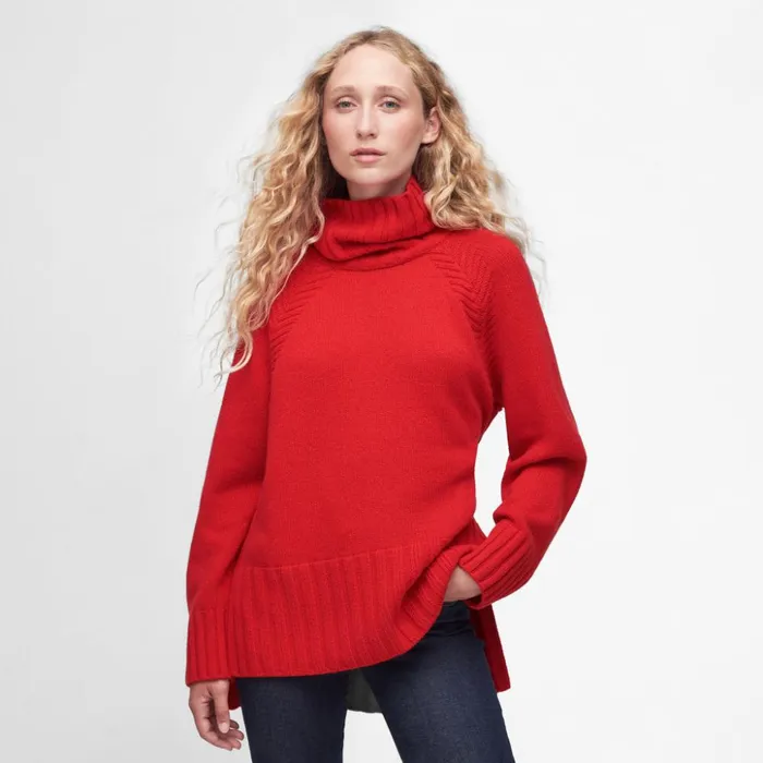 Sweaters Women Orvis Barbour Norma Knit Sweater Blaze Red