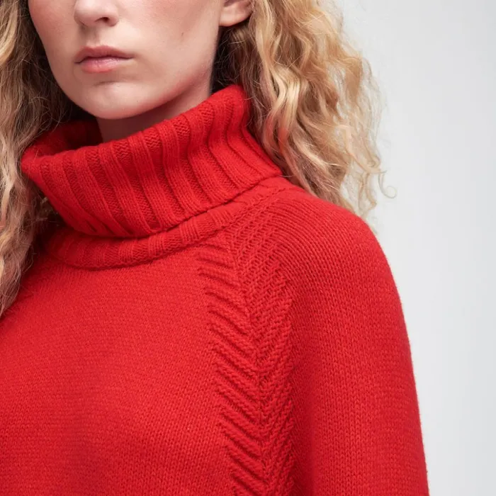 Sweaters Women Orvis Barbour Norma Knit Sweater Blaze Red