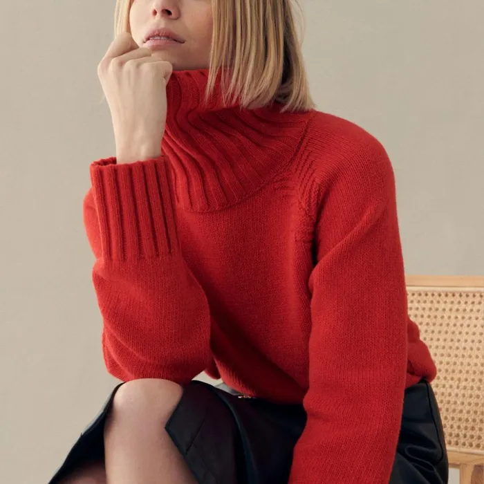 Sweaters Women Orvis Barbour Norma Knit Sweater Blaze Red