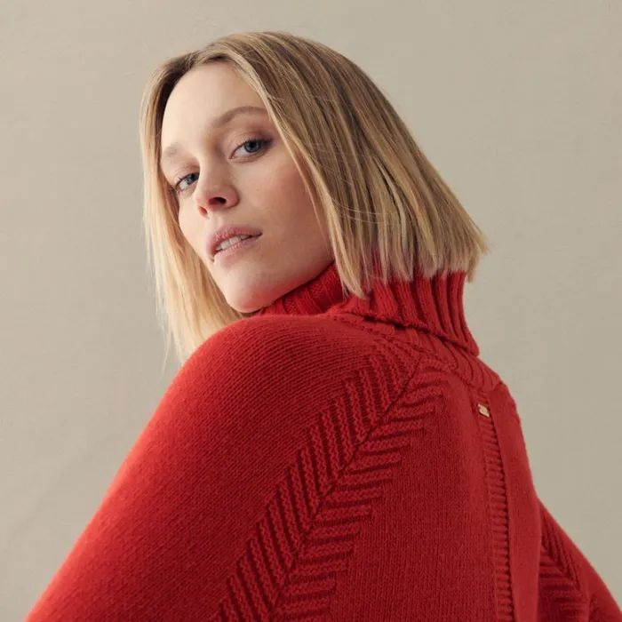 Sweaters Women Orvis Barbour Norma Knit Sweater Blaze Red