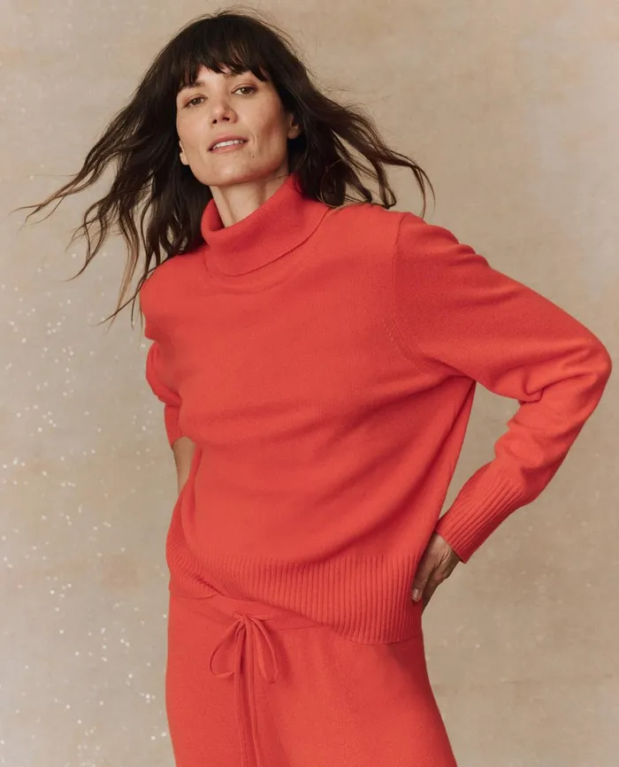 Sweaters Women The Great The Cashmere Turtleneck Sweater Ember