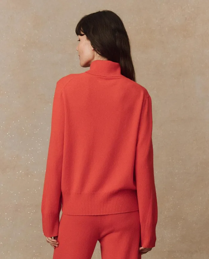 Sweaters Women The Great The Cashmere Turtleneck Sweater Ember Sweaters Women The Great The Cashmere Turtleneck Sweater Ember