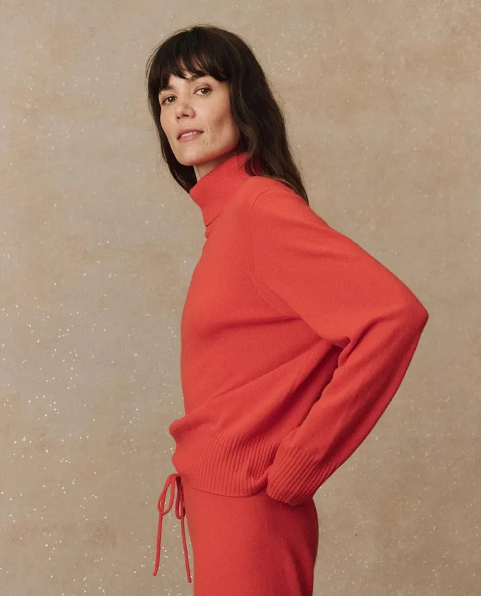 Sweaters Women The Great The Cashmere Turtleneck Sweater Ember Sweaters Women The Great The Cashmere Turtleneck Sweater Ember