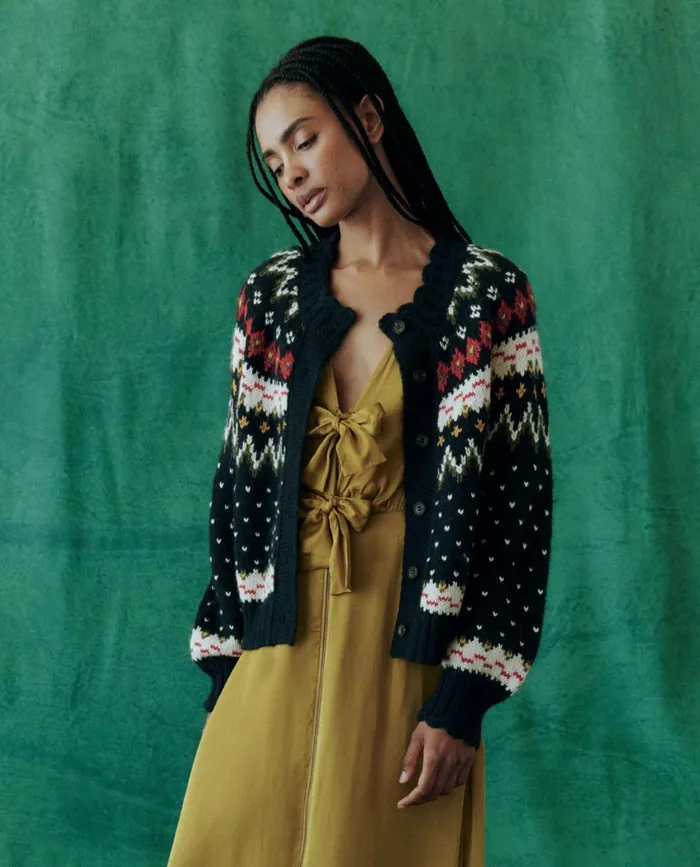 Sweaters Women The Great The Ice Rink Cardigan Festive Fair Isle
