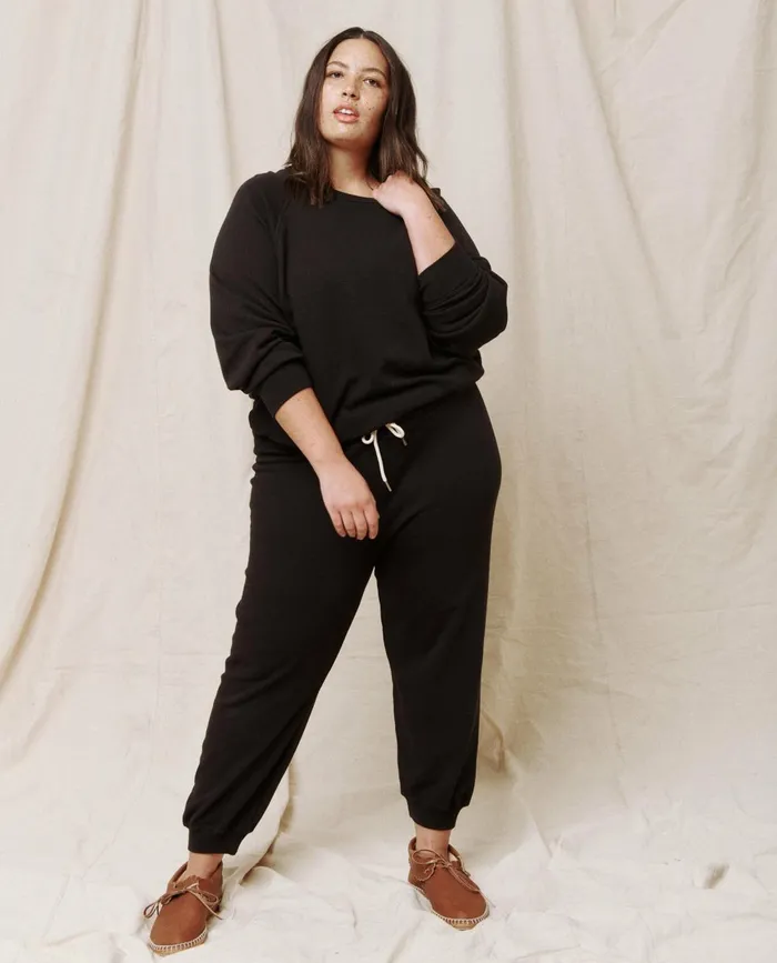 Sweatpants Women The Great The Cropped Sweatpant Almost Black Sweatpants Women The Great The Cropped Sweatpant Almost Black