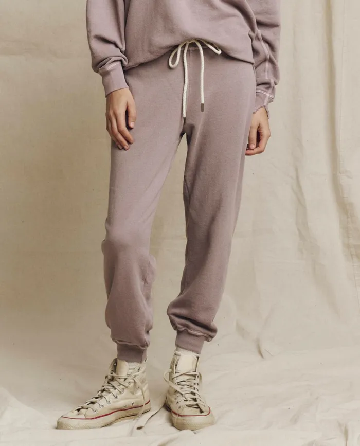 Sweatpants Women The Great The Cropped Sweatpant Solid Quartz