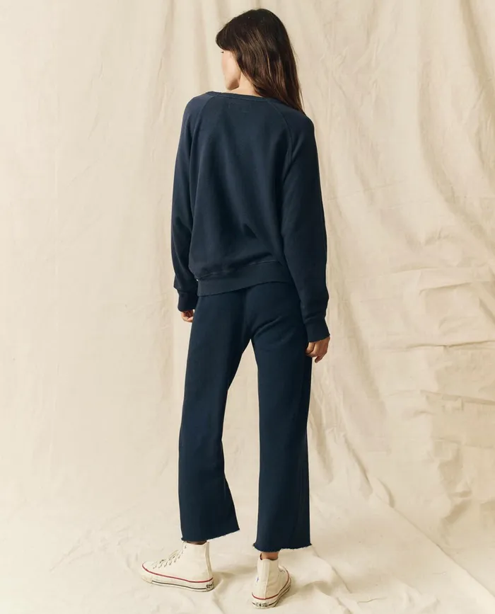 Sweatpants Women The Great The Wide Leg Cropped Sweatpant True Navy Sweatpants Women The Great The Wide Leg Cropped Sweatpant True Navy