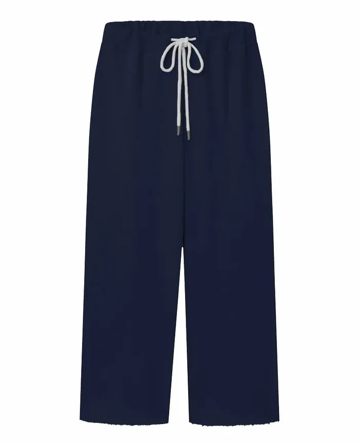 Sweatpants Women The Great The Wide Leg Cropped Sweatpant True Navy Sweatpants Women The Great The Wide Leg Cropped Sweatpant True Navy