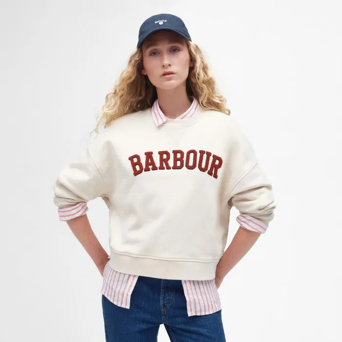 Sweatshirts Women Orvis Barbour Silverdale Overlayer Sweatshirt Calico