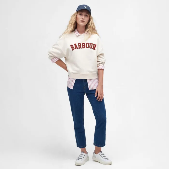 Sweatshirts Women Orvis Barbour Silverdale Overlayer Sweatshirt Calico