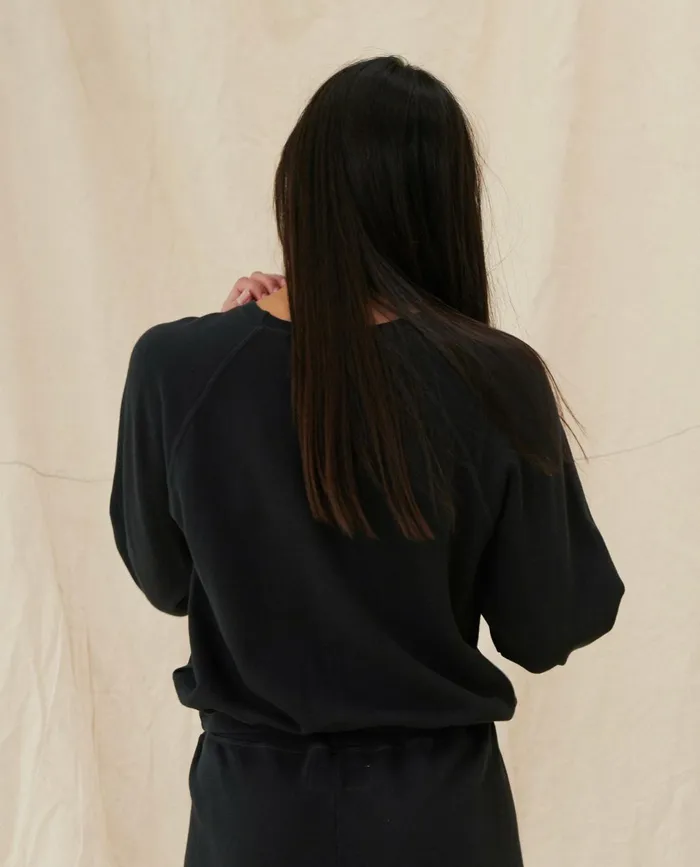 Sweatshirts Women The Great The Shrunken Sweatshirt Almost Black