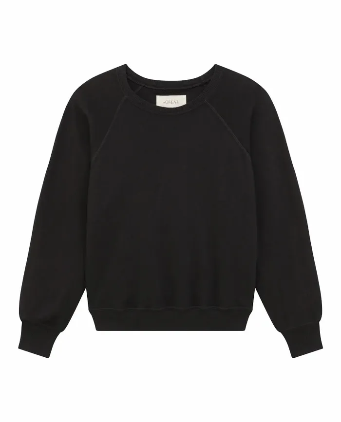 Sweatshirts Women The Great The Shrunken Sweatshirt Almost Black