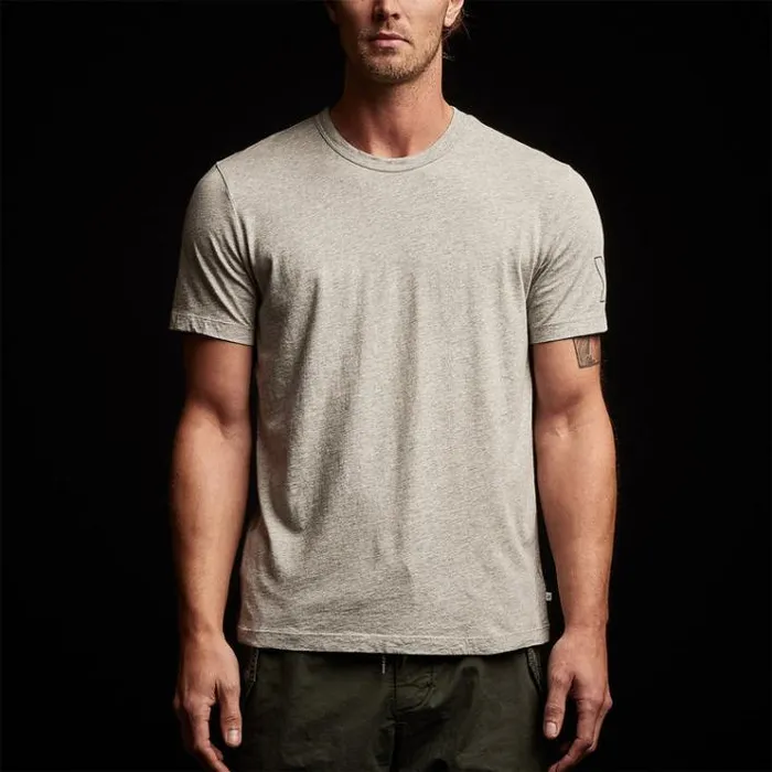 TShirts Men James Perse YOSEMITE Short Sleeve Crew Neck Heather Grey Rugby