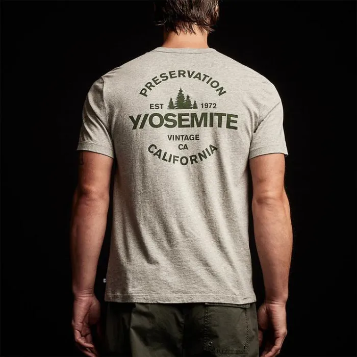 TShirts Men James Perse YOSEMITE Short Sleeve Crew Neck Heather Grey Rugby