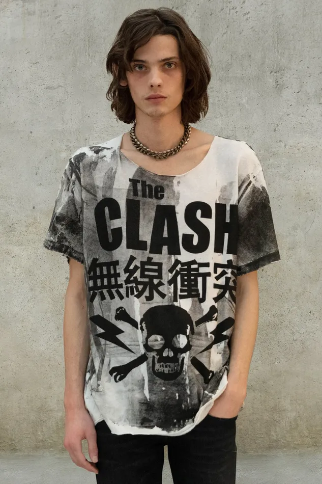 TShirts R13 Men Clash Rosie T 8211 Dirty White